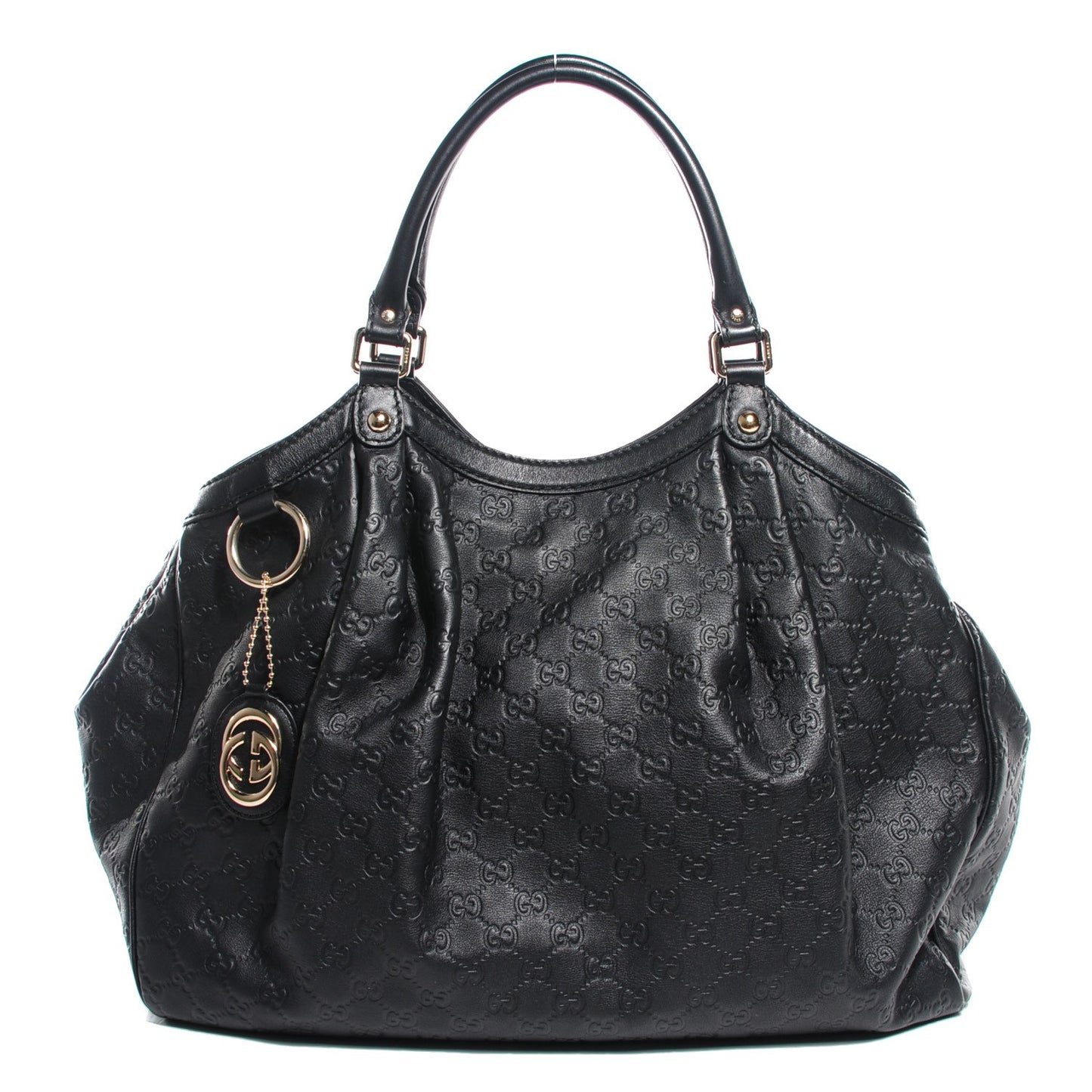 Guccissima Vitello Tender Large Sukey Tote Black