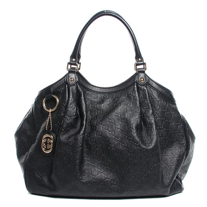 Gucci Guccissima Vitello Tender Large Sukey Tote Black 1 of 16