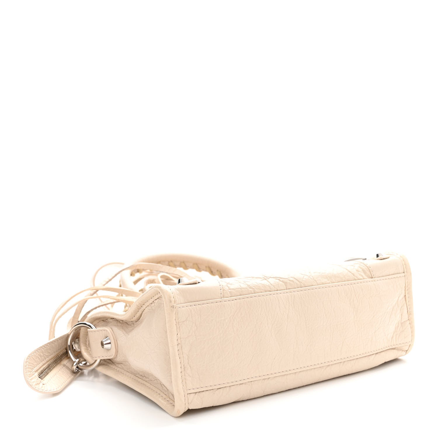 Balenciaga Agneau Classic Silver Hardware Mini City Logo Strap Beige Tapioca 4 of 10