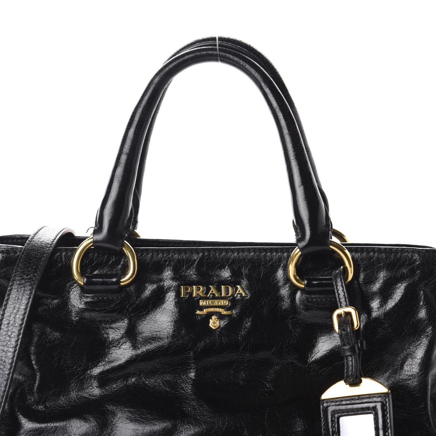 Vitello Shine Tote Black