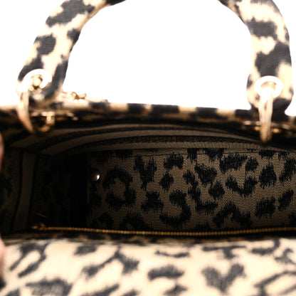 Christian Dior Canvas Medium Mizza Embroidered Lady D-Lite Beige Multicolor 5 of 9