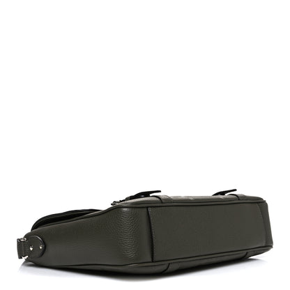 Gucci Piuma Calfskin Jumbo GG Embossed Double Buckle Medium Messenger Bag Dark Vintage Olive 4 of 10