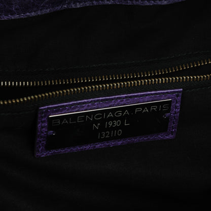 Balenciaga Agneau Classic Hardware Work Dark Violet 6 of 7
