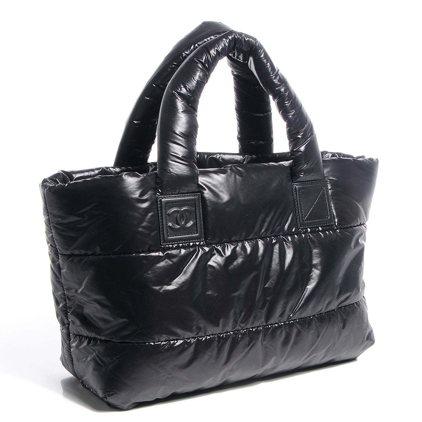 Nylon Coco Cocoon Medium Reversible Tote Red Black
