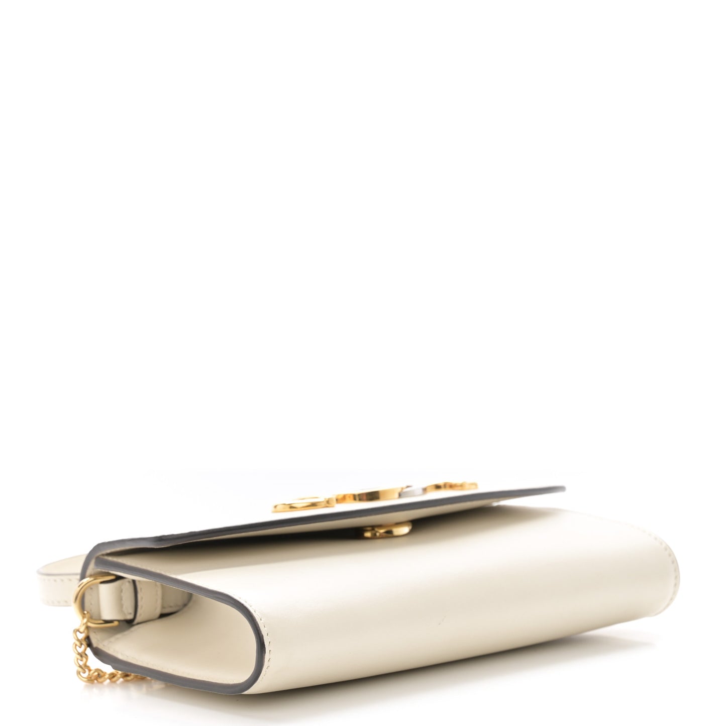 Shibuya Calfskin Small Zumi Top Handle Shoulder Bag Mystic White
