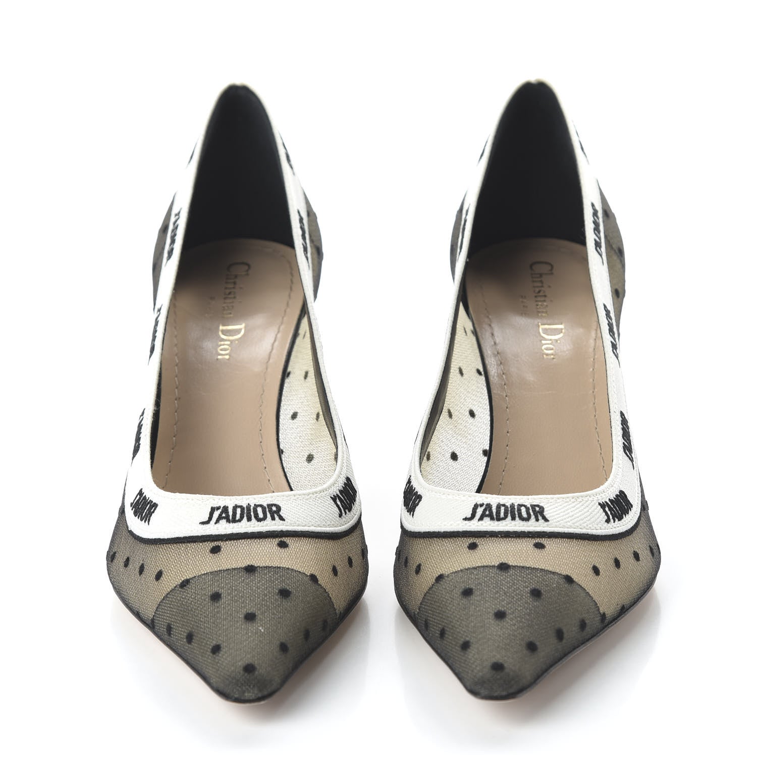 Christian Dior Plumetis Ribbon J'Adior 65mm Pumps 40.5 Black Nude 2 of 9