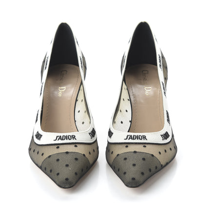 Christian Dior Plumetis Ribbon J'Adior 65mm Pumps 40.5 Black Nude 2 of 9
