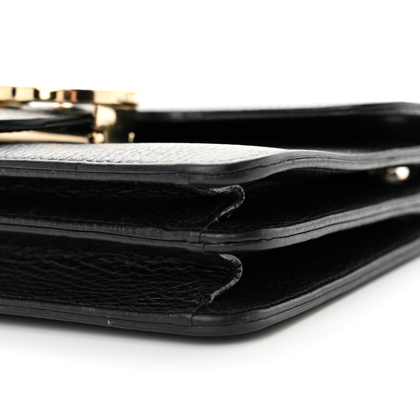 Dollar Calfskin Small Interlocking G Shoulder Bag Black