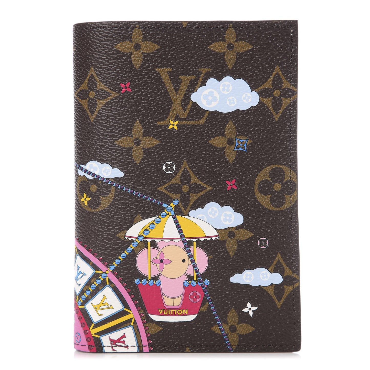Monogram 2020 Christmas Animation Big Wheel Passport Cover Rose Ballerine