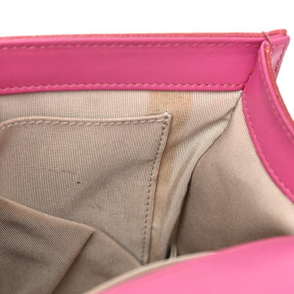 Chanel Distressed Patent Calfskin Quilted New Medium Boy Flap Pink 13 of 18