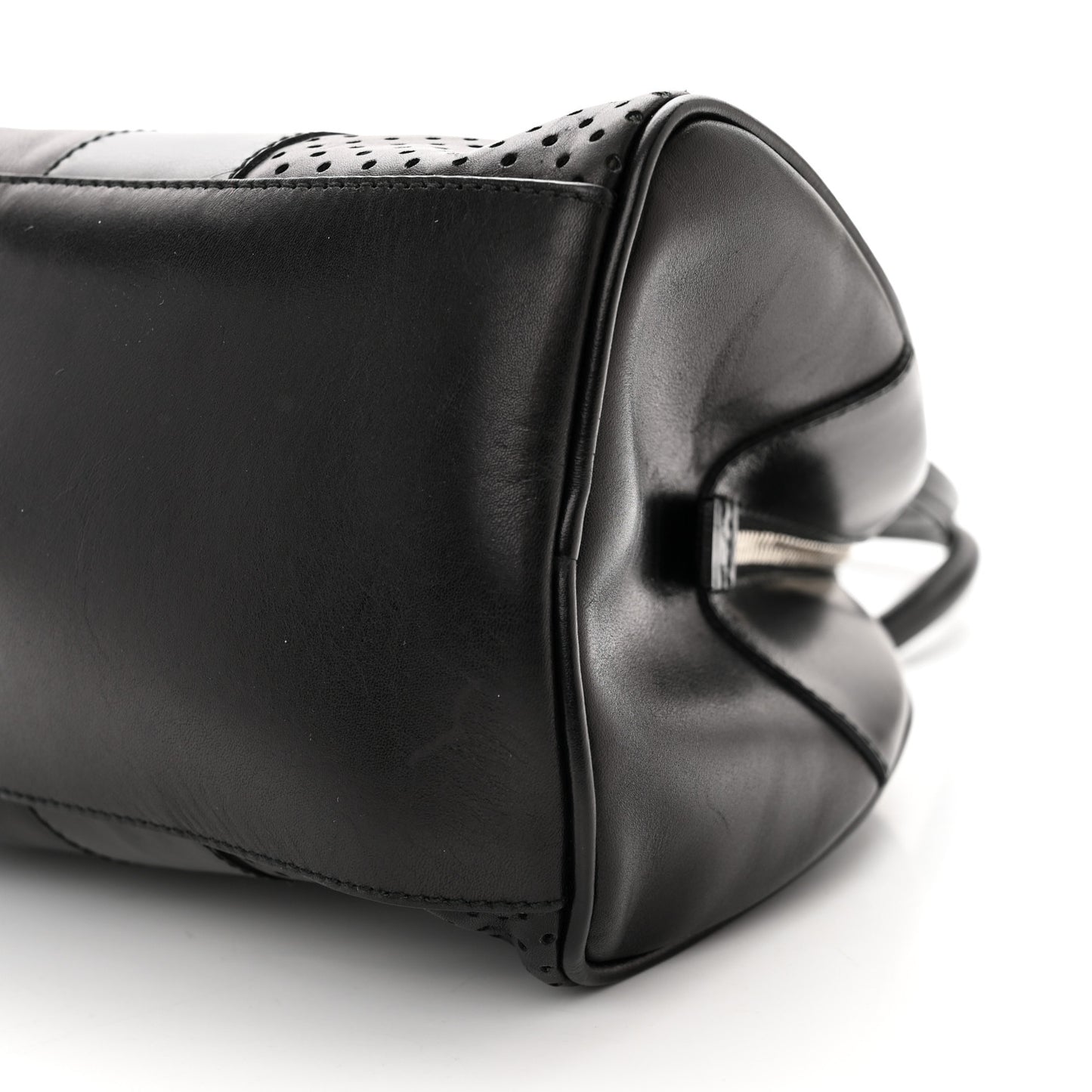 Vitello Drive Perforated Bowling Bag Black