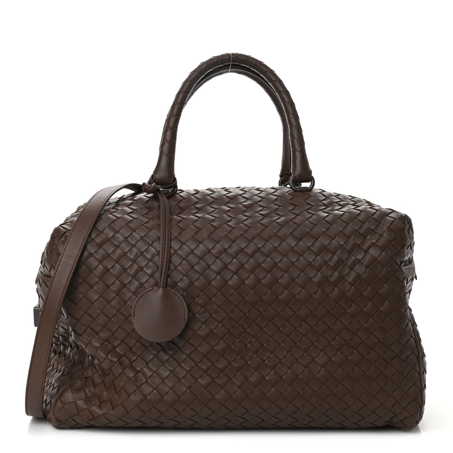 Bottega Veneta Nappa Intrecciato Boston Brown 1 of 10