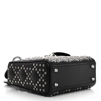 Christian Dior Lambskin Cannage Lucky Star Studded Mini Lady Dior Black Black 4 of 13