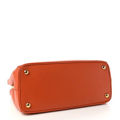 Prada Saffiano Small Galleria Double Zip Tote Papaya 4 of 10