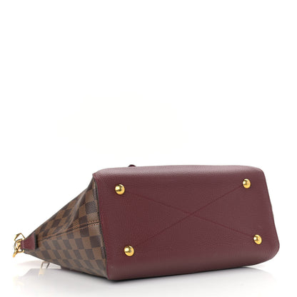 Louis Vuitton Damier Ebene Cuir Taurillon Hyde Park Fuchsia 4 of 16