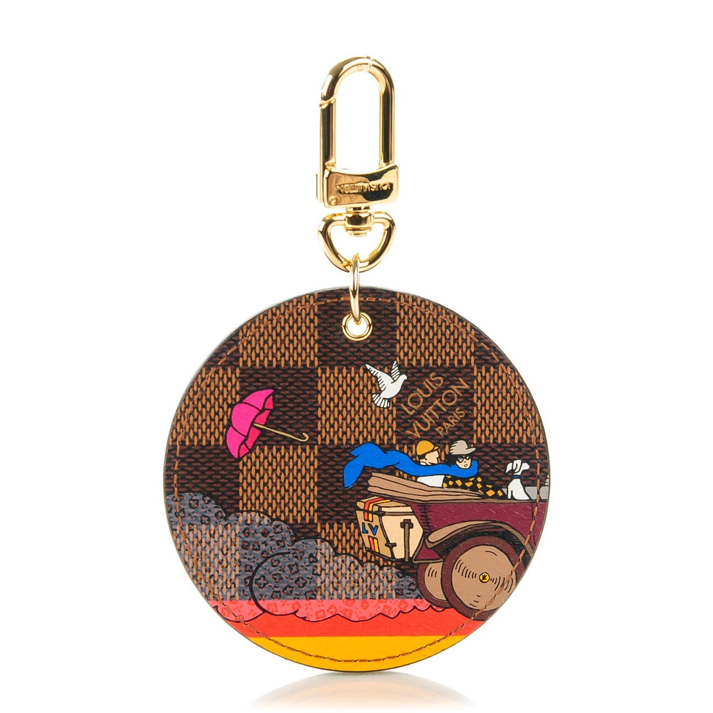 Damier Ebene 2015 Christmas Animation Bag Charm Key Ring