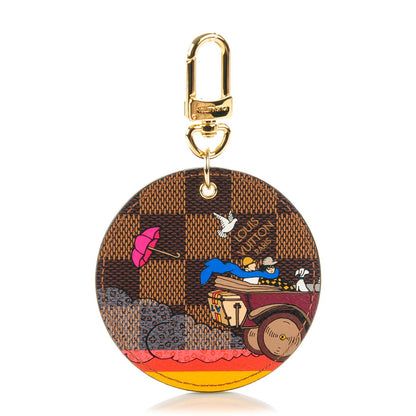 Louis Vuitton Damier Ebene 2015 Christmas Animation Bag Charm Key Ring 1 of 7