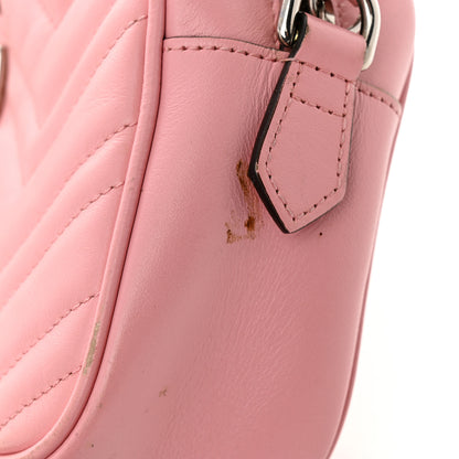 Gucci Calfskin Matelasse Small GG Marmont Chain Shoulder Bag Wild Rose 12 of 18