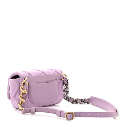 Chanel Jersey Quilted Chanel 19 Waist Bag Purple 3 of 11