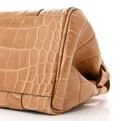 Mulberry Crocodile Embossed Calfskin East West Bayswater Teak 10 of 13