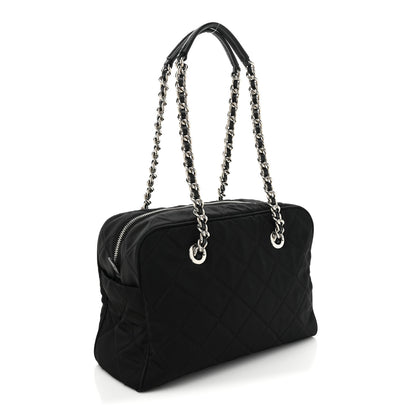 Prada Nylon Tessuto Impuntu Quilted Shoulder Bag Black 3 of 10