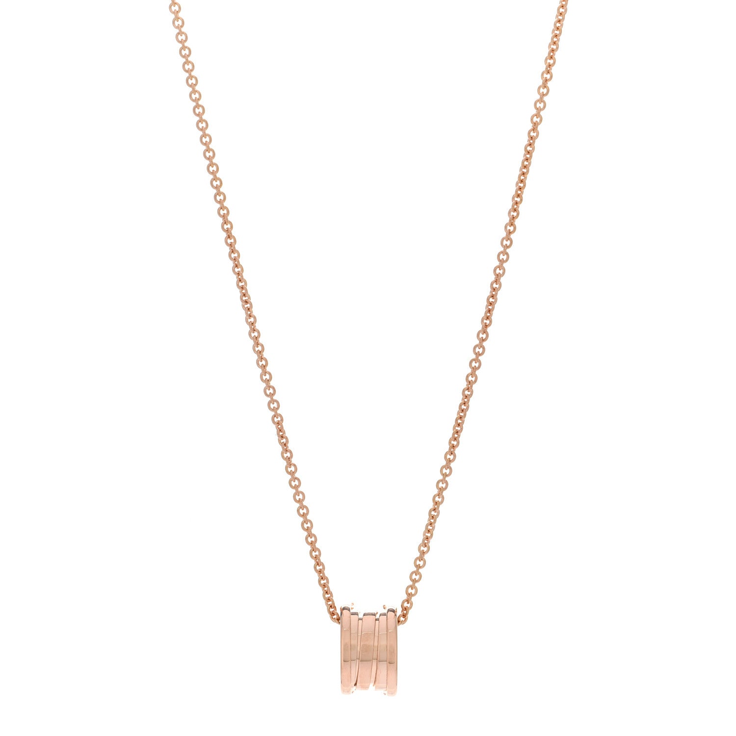 Bulgari 18K Rose Gold B.Zero1 Pendant Necklace 1 of 6