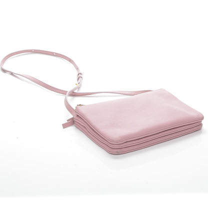 Celine Lambskin Small Trio Crossbody Bag Pink 4 of 14