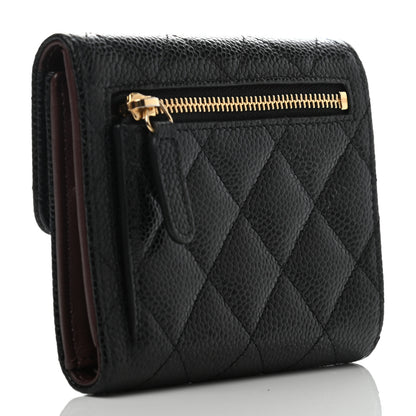 Chanel Caviar Quilted Compact Flap Wallet Black 3 of 8