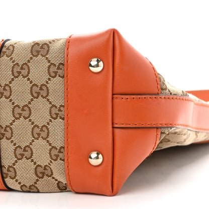 Gucci Monogram Vintage Web Medium Hobo Orange 10 of 10