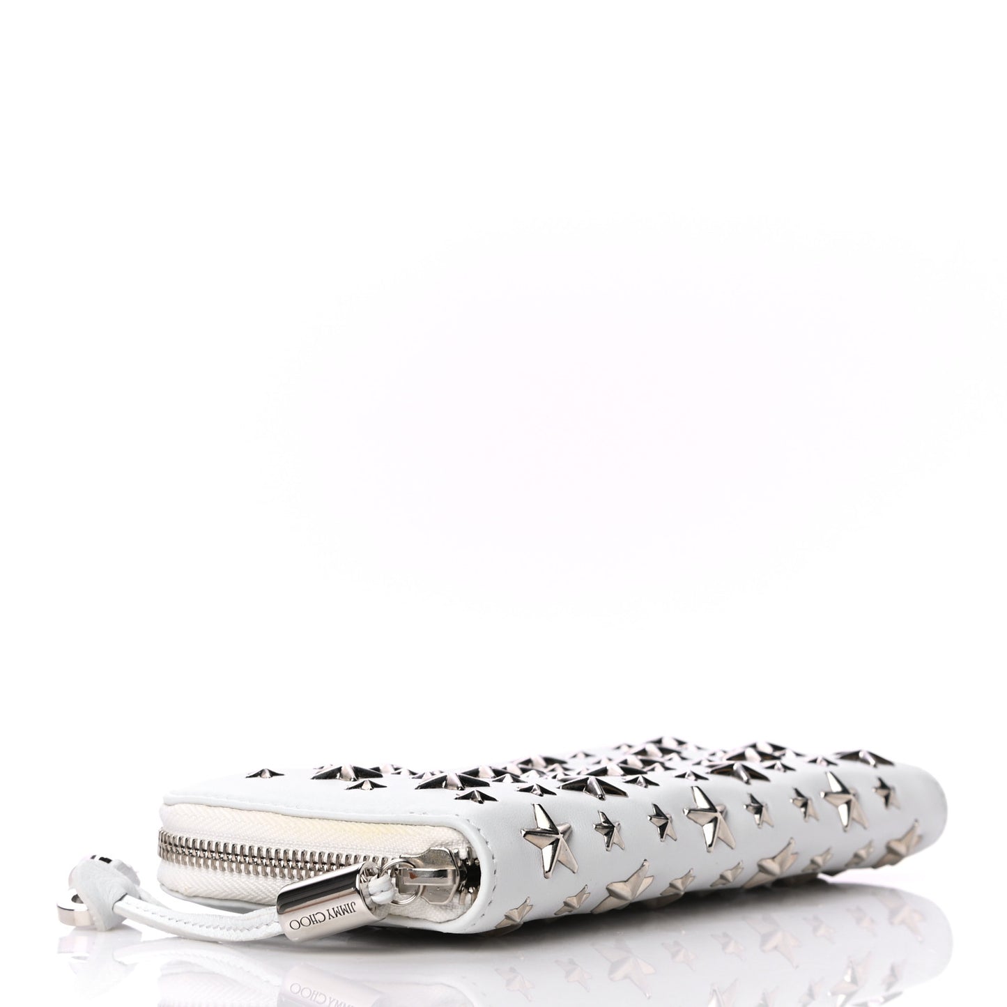 Calfskin Filipa Star Zip Around Wallet White