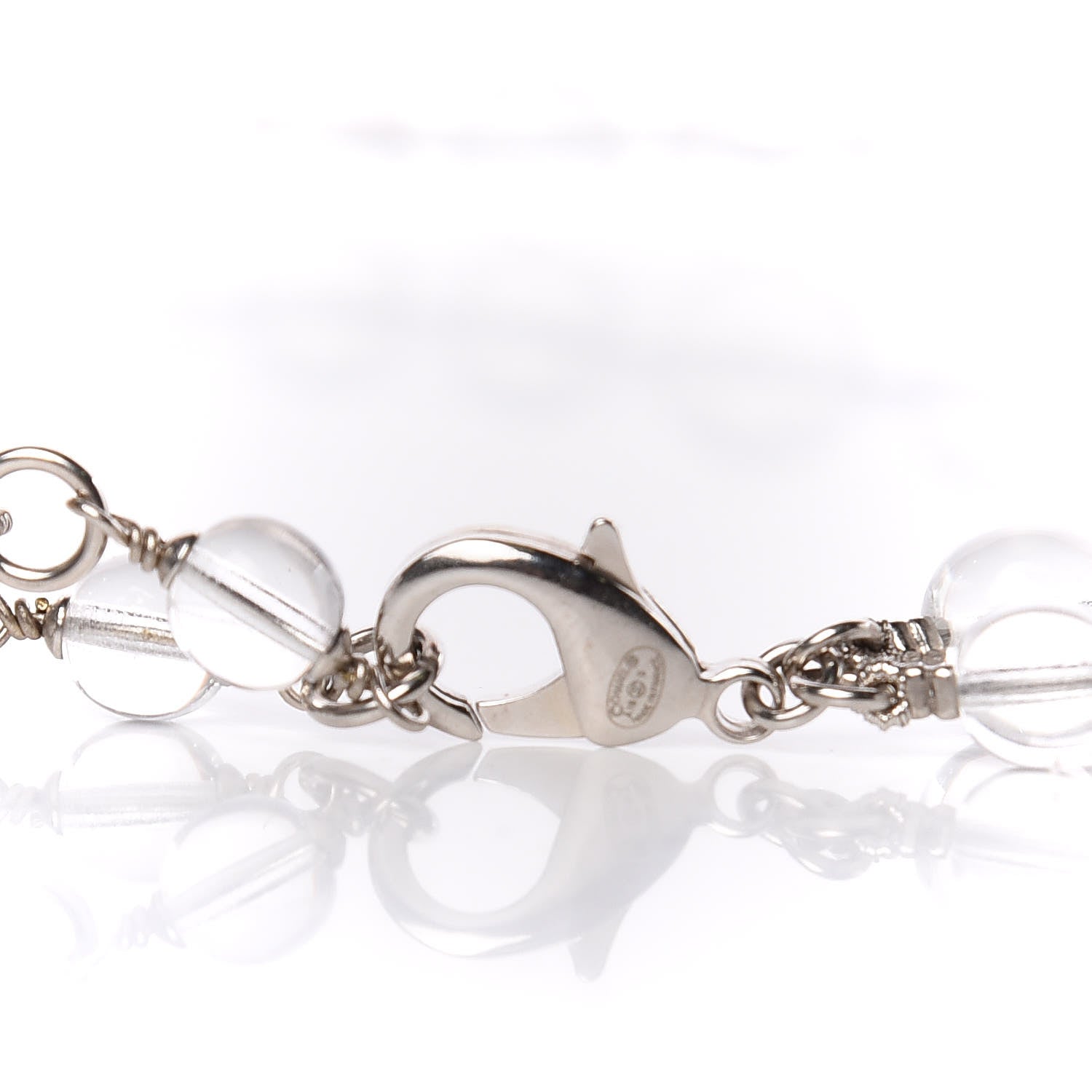 Chanel Transparent Bead Crystal CC Strand Belt 4 of 4
