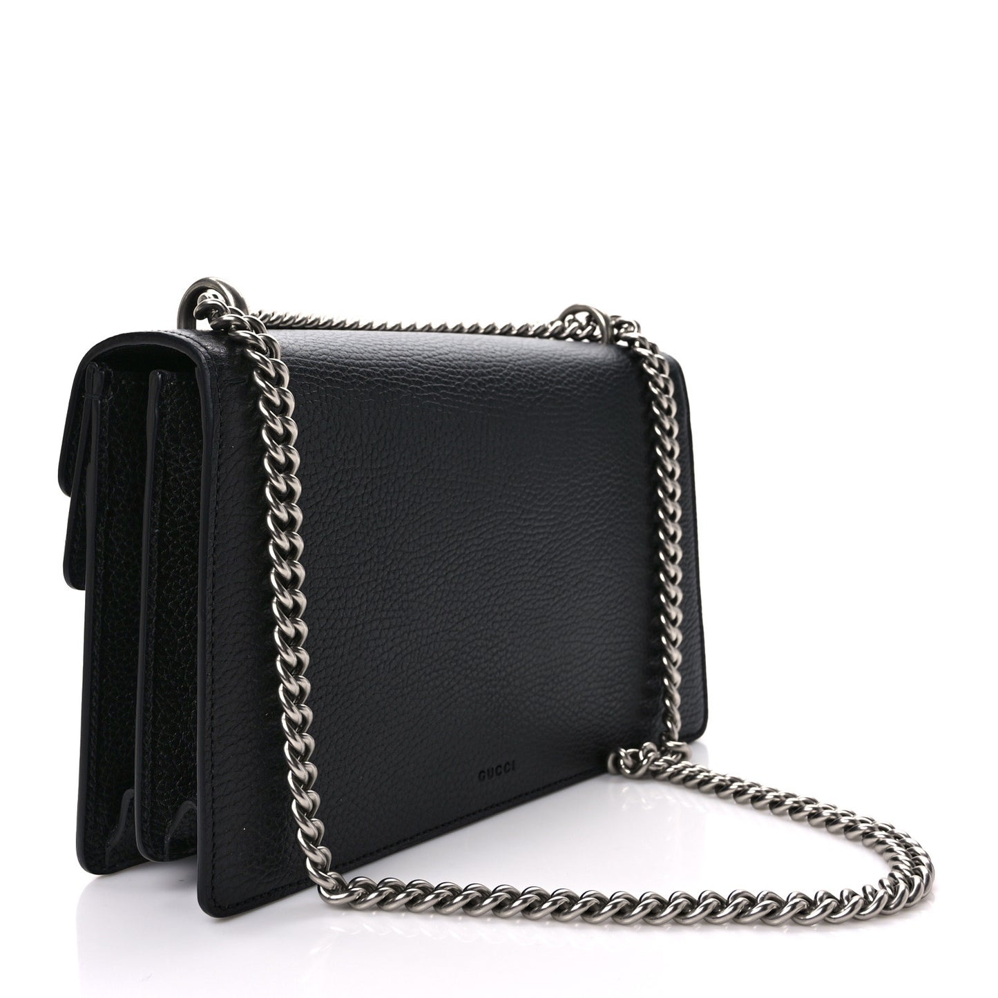 Pebbled Calfskin Small Dionysus Shoulder Bag Black