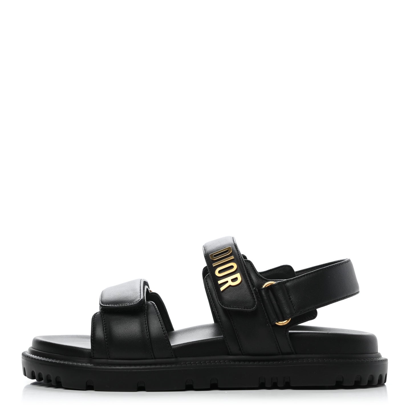 Lambskin Dioract Sandals 36.5 36 Black
