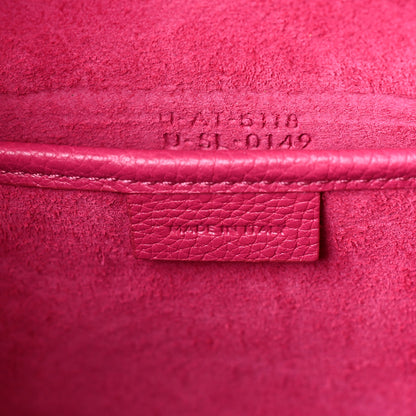 Celine Drummed Calfskin Nano Luggage Fuchsia 7 of 9