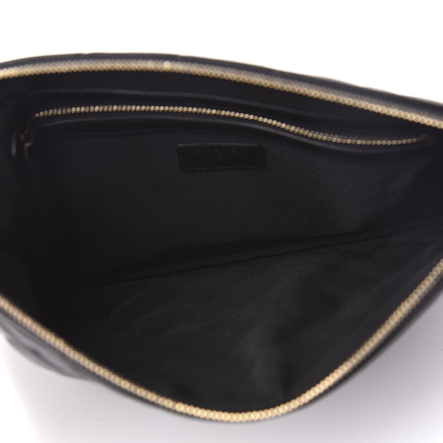 Chanel Lambskin Quilted Medium Cosmetic Case Black 5 of 8