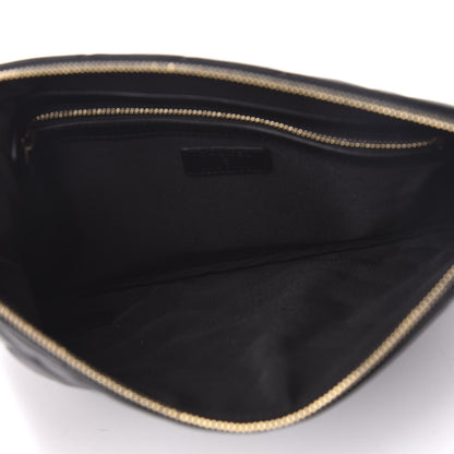 Chanel Lambskin Quilted Medium Cosmetic Case Black 5 of 8