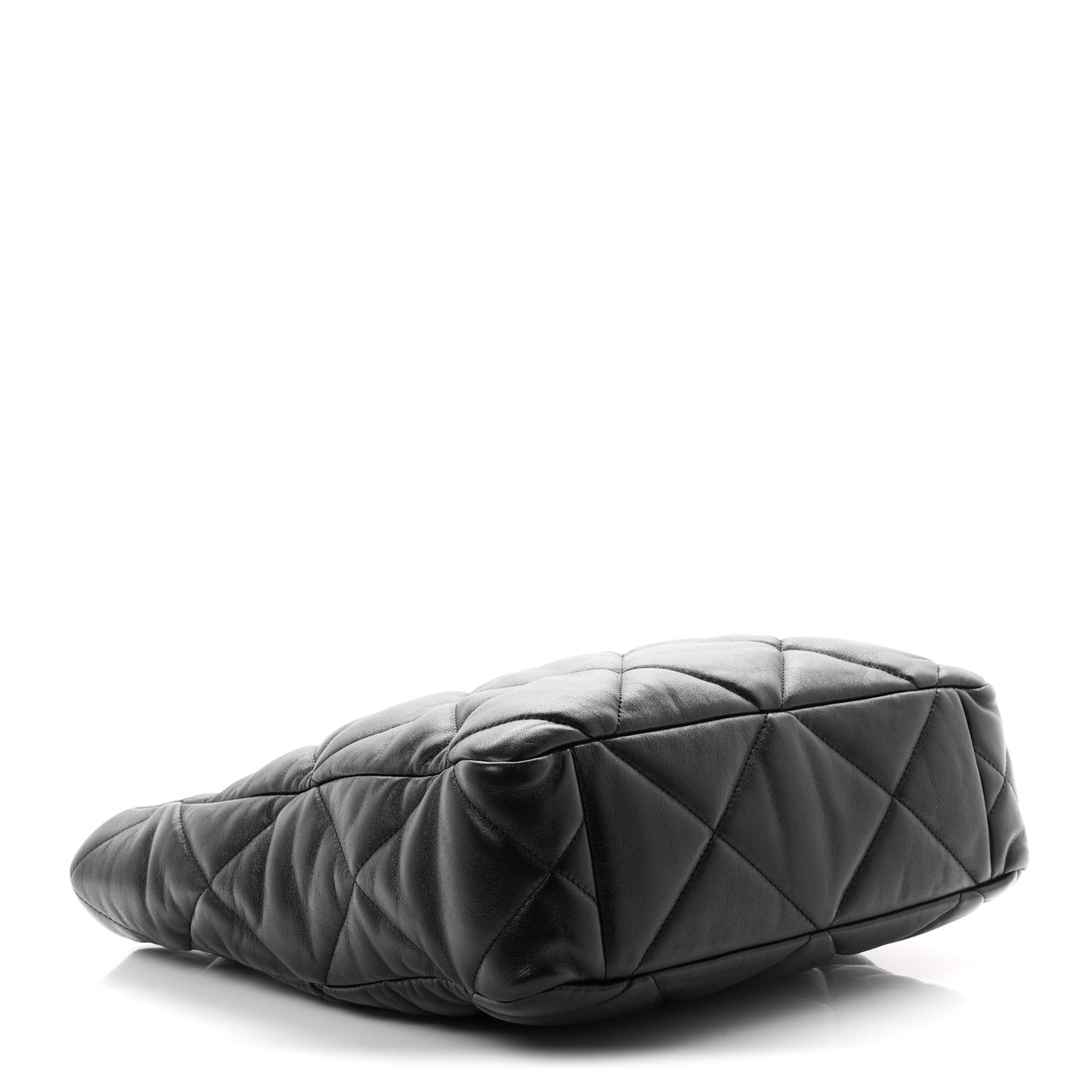 Lambskin Quilted Chanel 19 Shopping Bag Black