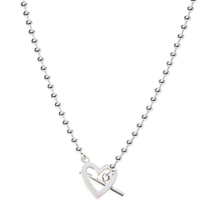 Gucci Sterling Silver Heart Toggle Necklace 1 of 6