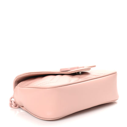 Gucci Calfskin Matelasse Monochrome GG Marmont Chain Belt Bag Perfect Pink 4 of 10