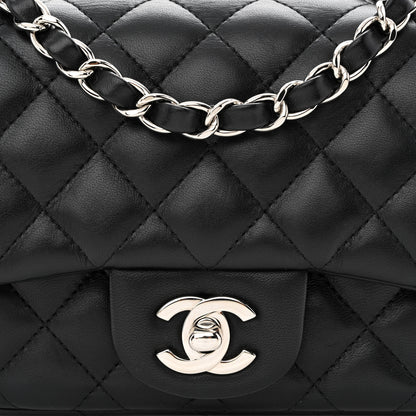 Chanel Lambskin Quilted Mini Square Flap Black 8 of 10