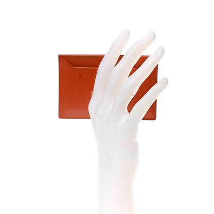 Prada Vitello Move Metal Card Case Papaya 2 of 7