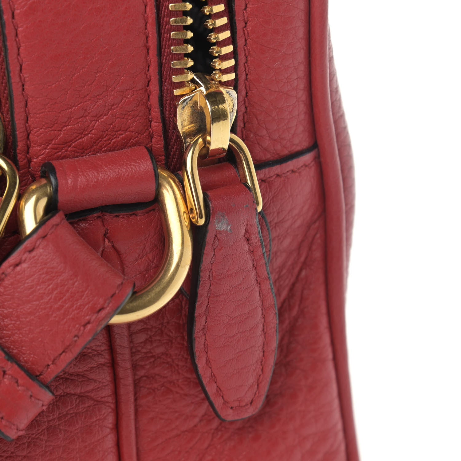 Prada Vitello Phenix Double Zip Camera Bag Rosso 14 of 16