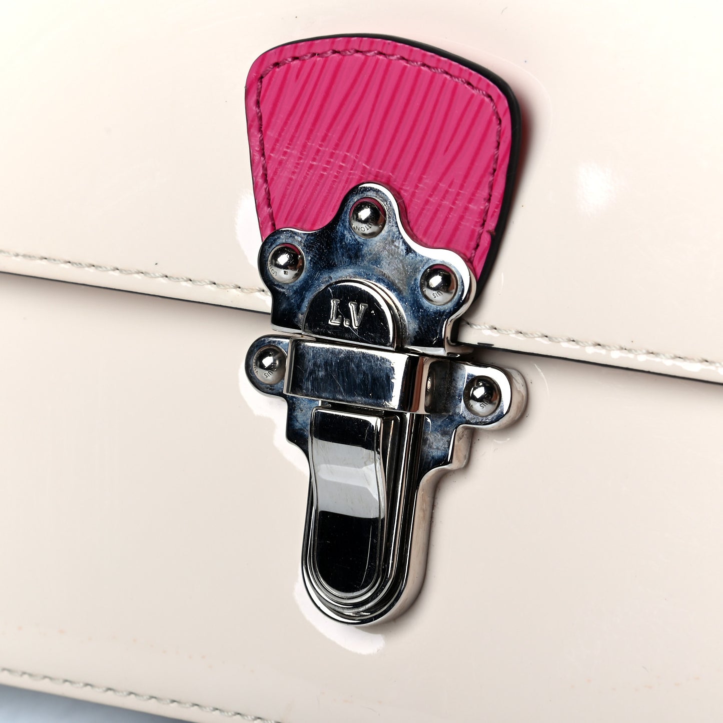 Patent Calfskin Monogram Cherrywood BB Creme