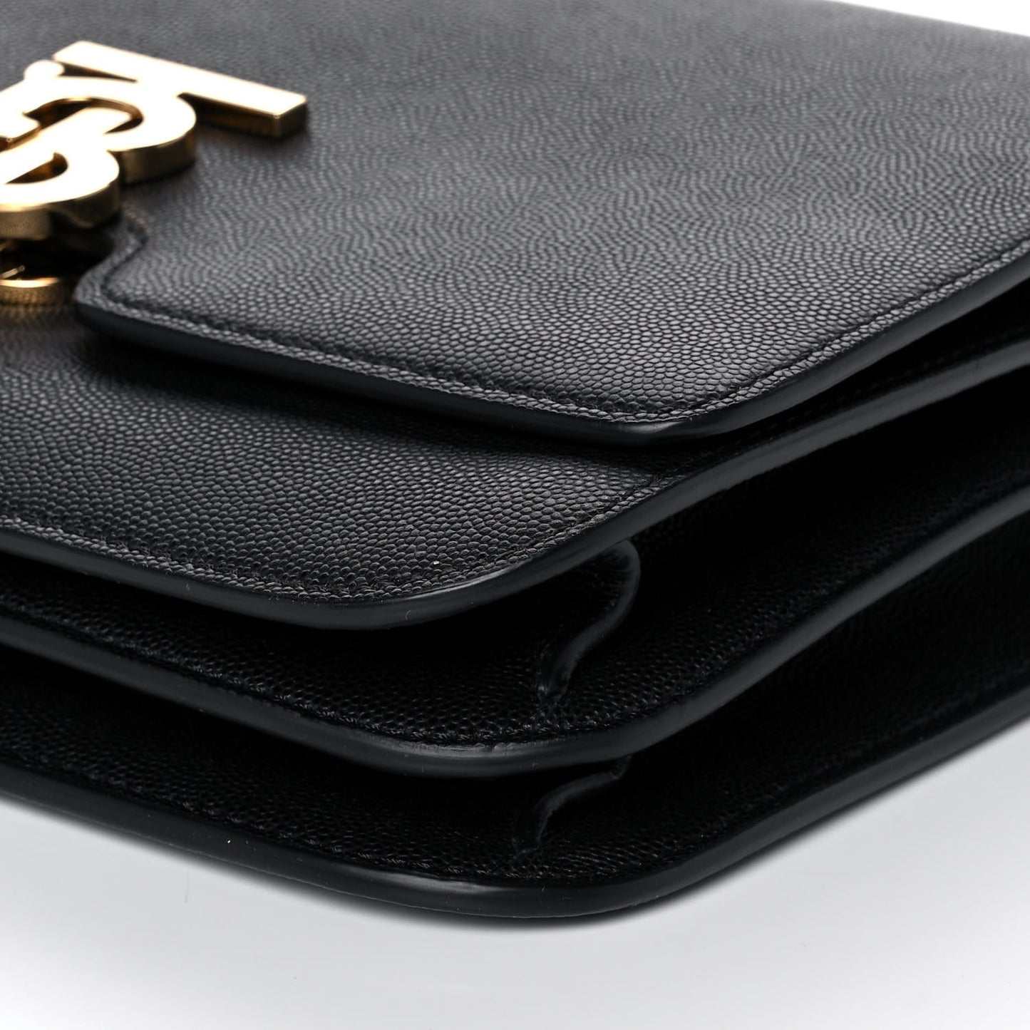 Grained Calfskin Medium TB Bag Black