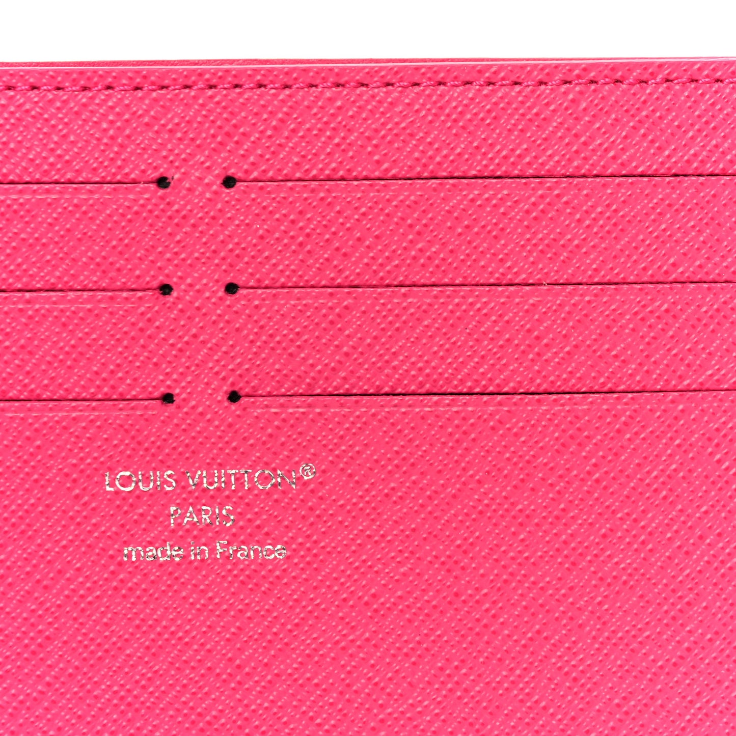 Calfskin Felicie Card Holder Insert Fuchsia
