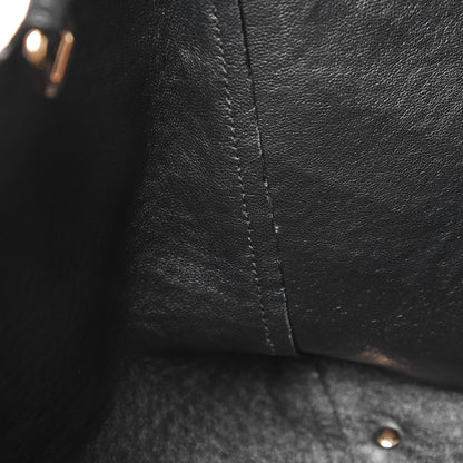 Burberry Signature Grain Calfskin Check Embossed Small Canterbury Tote Black 10 of 11