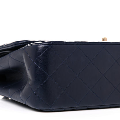 Chanel Lambskin Quilted Jumbo Double Flap Navy Blue 8 of 13