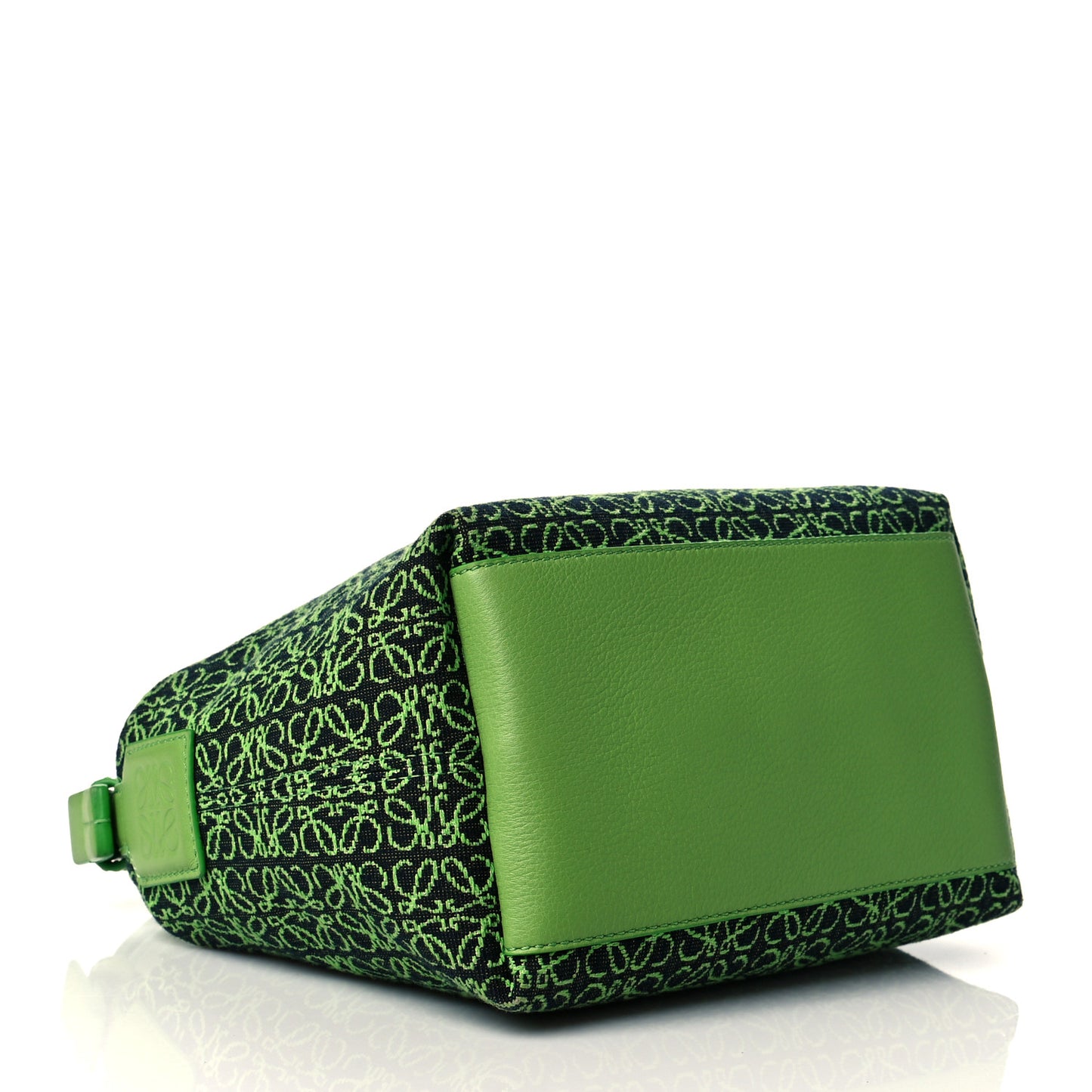 Jacquard Anagram Calfskin Small Cubi Bag Apple Green
