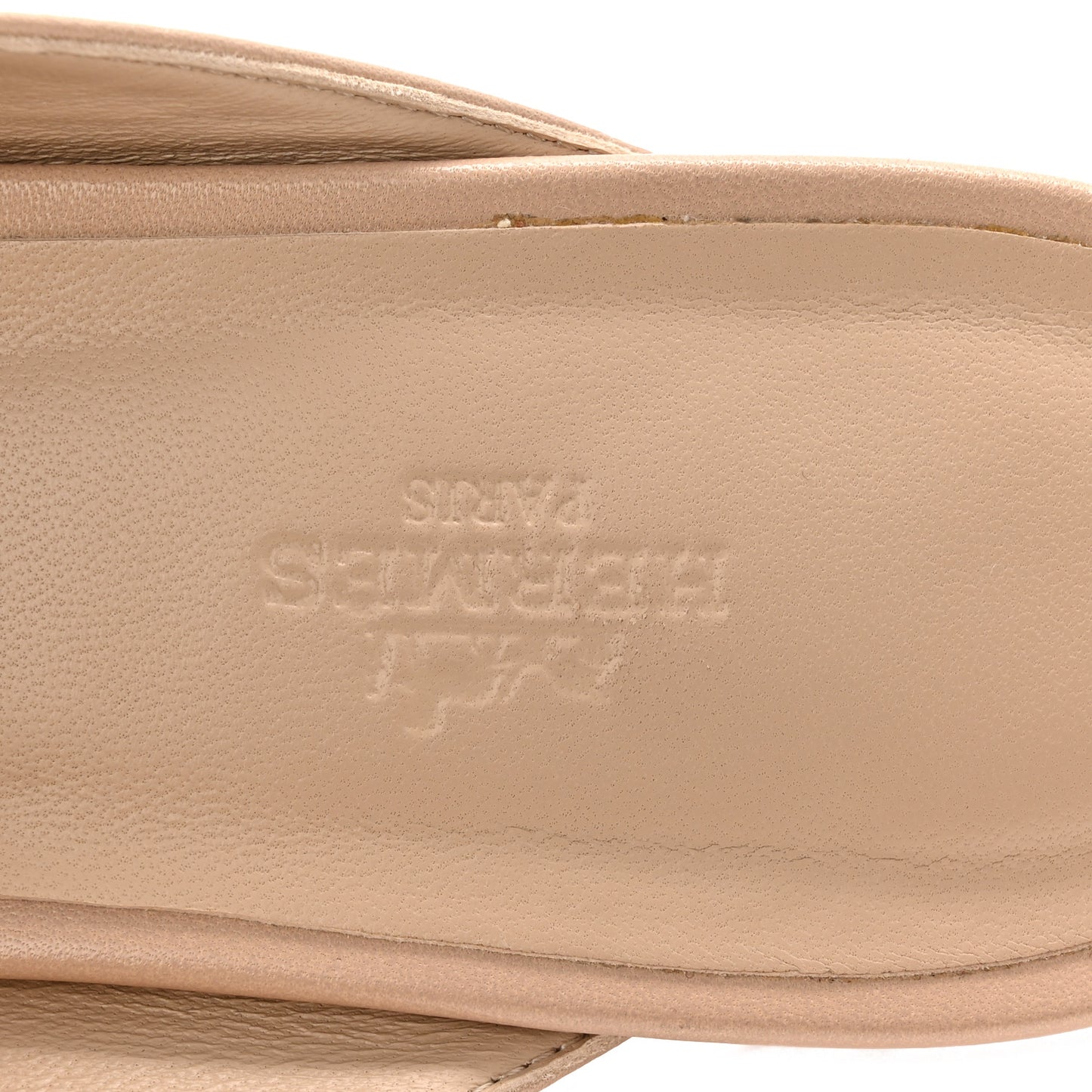 Shiny Lizard Calfskin Oz Mules 40 Beige Sarrazin