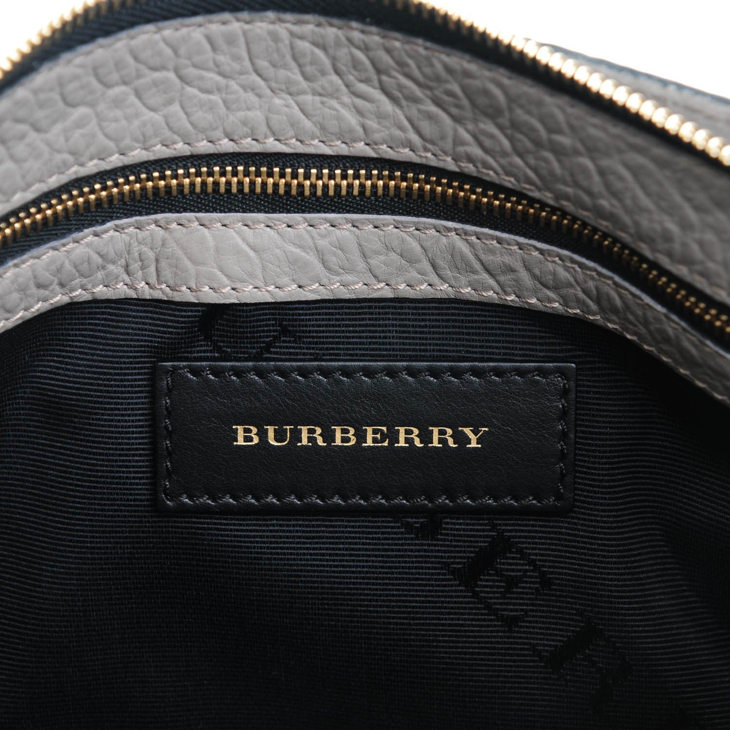 Burberry Signature Grain Calfskin Check Embossed Small Chichester Crossbody Clutch Bag Pale Grey 6 of 7